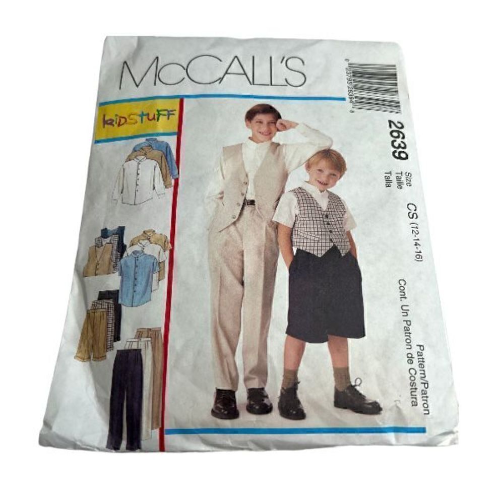 3/$15
or 5/$20 McCall’s 2639 Kids formal wear patterns
